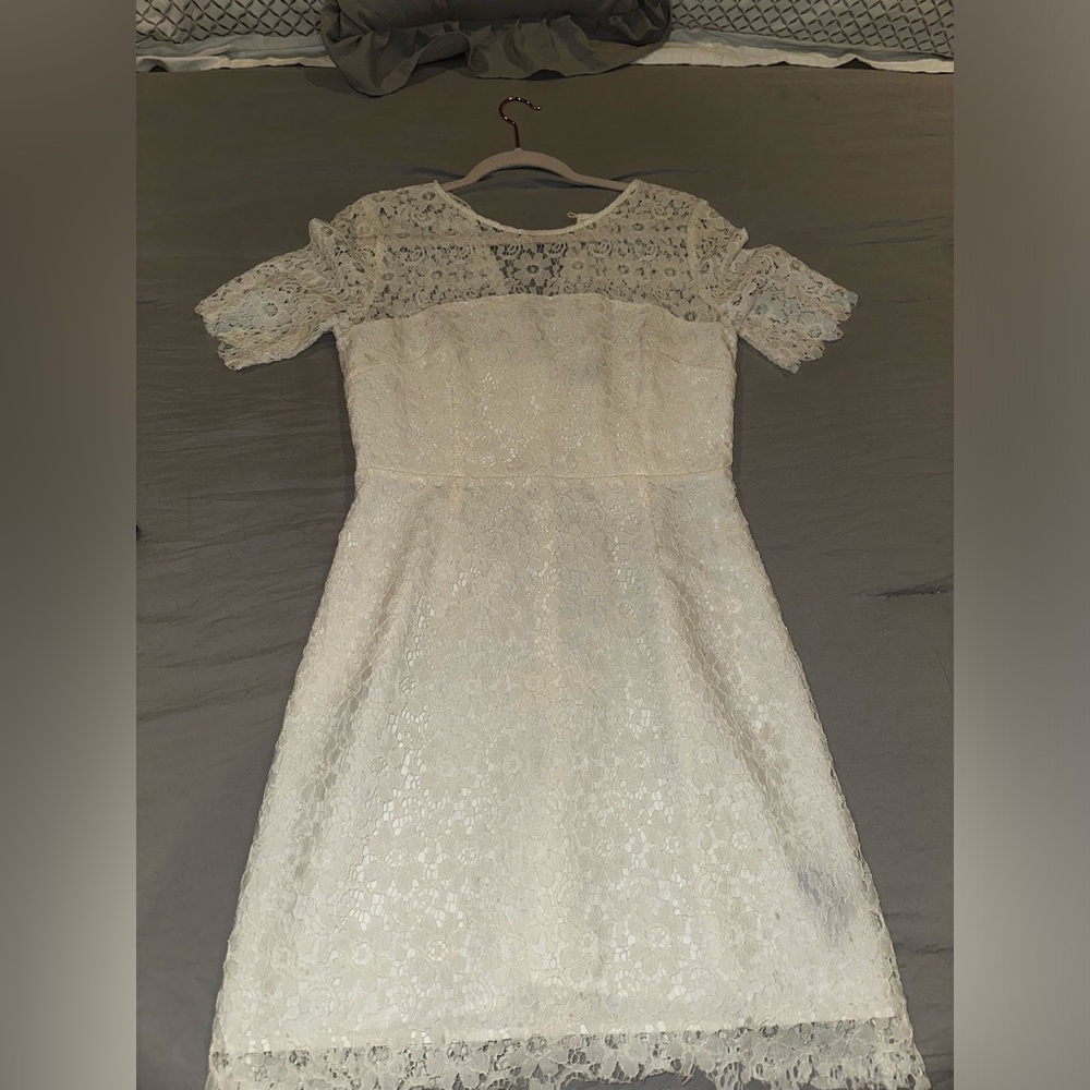 Posh Cream Lace Dress
